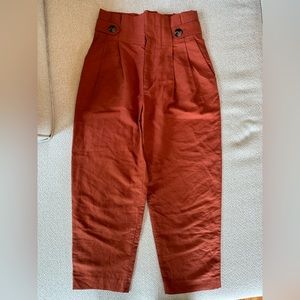 Zara PaperBag Crop Trouser. Ankle length. Size SMALL.